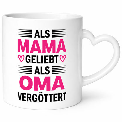 Als Oma Vergöttert | Muttertag Mama Großmutter Humor Familie Geschenkidee Tasse