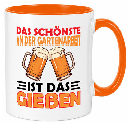 Das schönste an gartenarbeit ist Gießen | Biertrinker Geschenkidee Arbeit