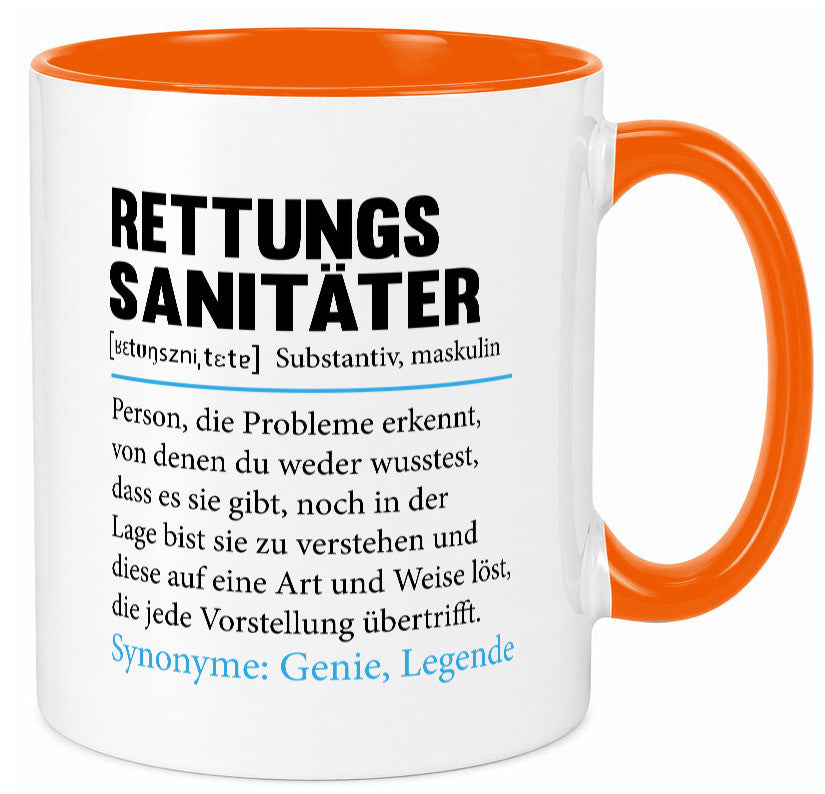 Rettungssanitäter | Beruf Sanitäter Spruch v2 lustig Arbeit Kollegen Büro Tasse