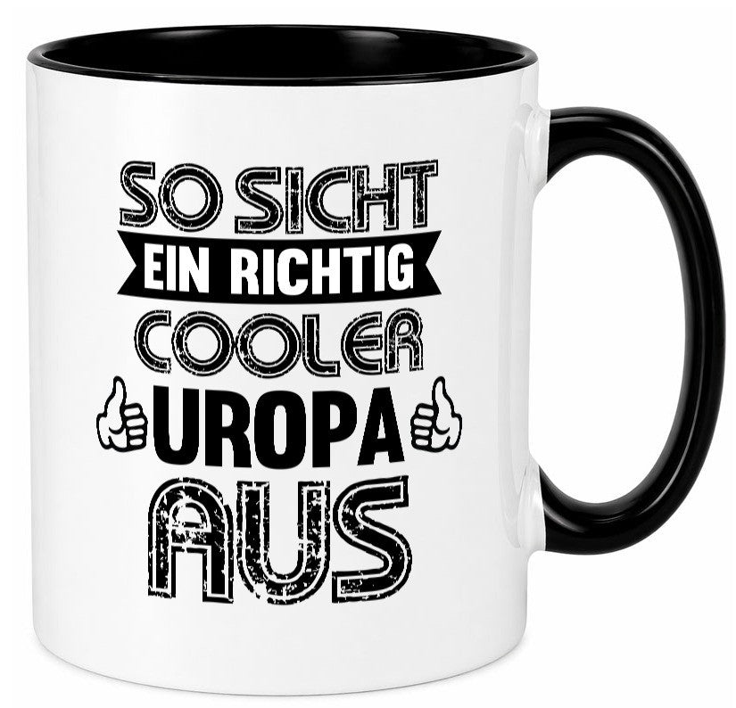 So sieht ein cooler uropa aus | Enkel lustiger Spruch Geschenk Familie Tasse