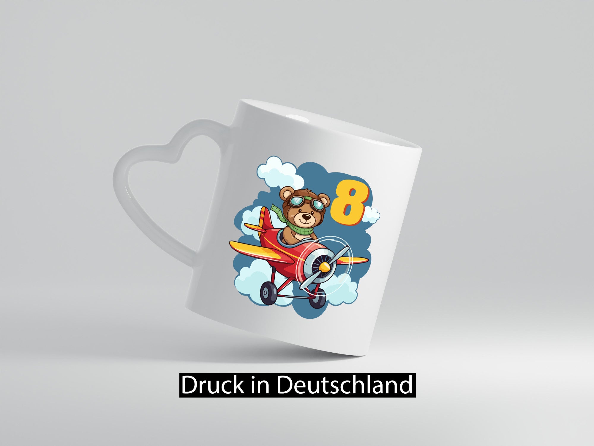 8. Geburtstag | 8 Jahre Kinder Pilot Flugzeug lustig Geschenkidee Geschenk Tasse