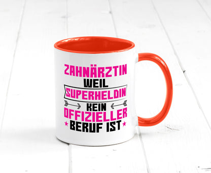 Superheldin Zahnärztin | Zahnmedizin Beruf Geschenkidee Arbeit Kollegen Büro
