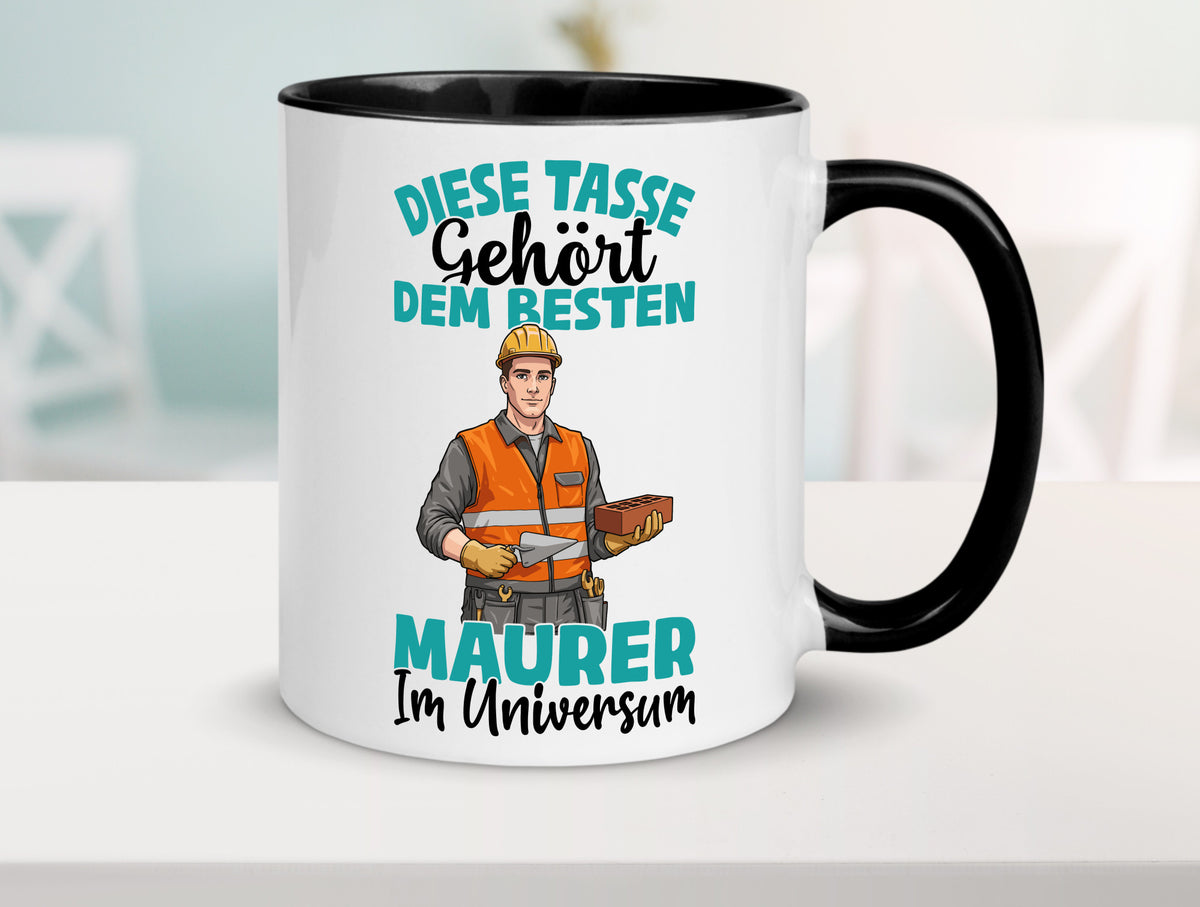 Im Universum: Maurer | Bau Handwerker Geschenkidee Humor Tasse