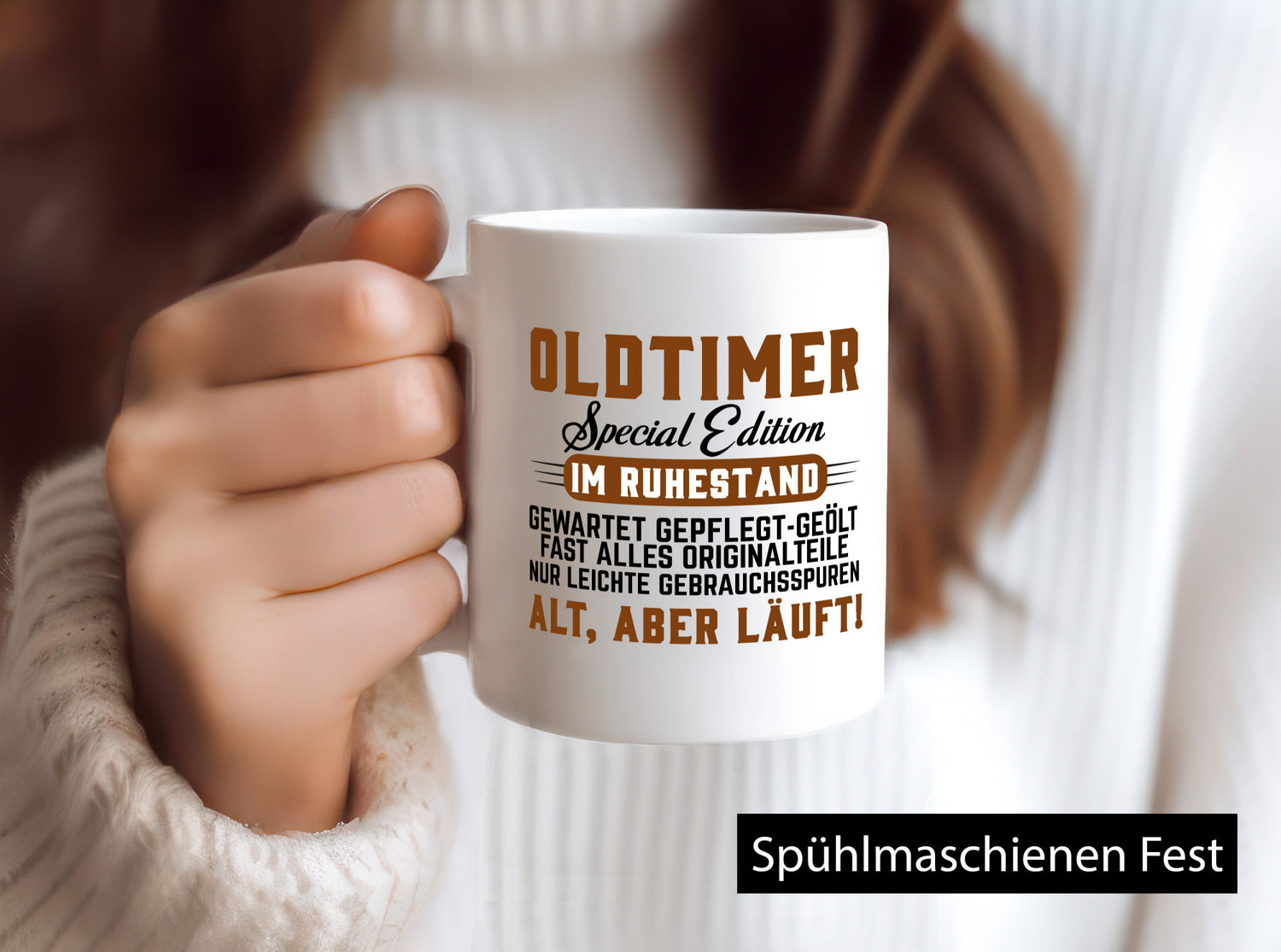 Oldtimer | Rentner Ruhestand Alt aber läuft Humor Jubiläum Geschenkidee Tasse