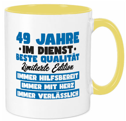 49 Jahre im Dienst | Jubiläum Arbeit v7 Humor Kollegen Büro Geschenkidee Tasse