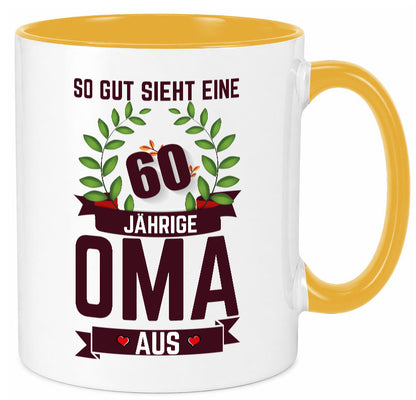60. Geburtstag | 60 Jährige Oma Großmutter Geschenk Familie Geschenkidee Tasse