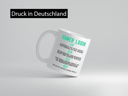 Gamer Logik | Gaming Regeln Zocker PC Nerd Freunde Humor Geschenkidee Tasse