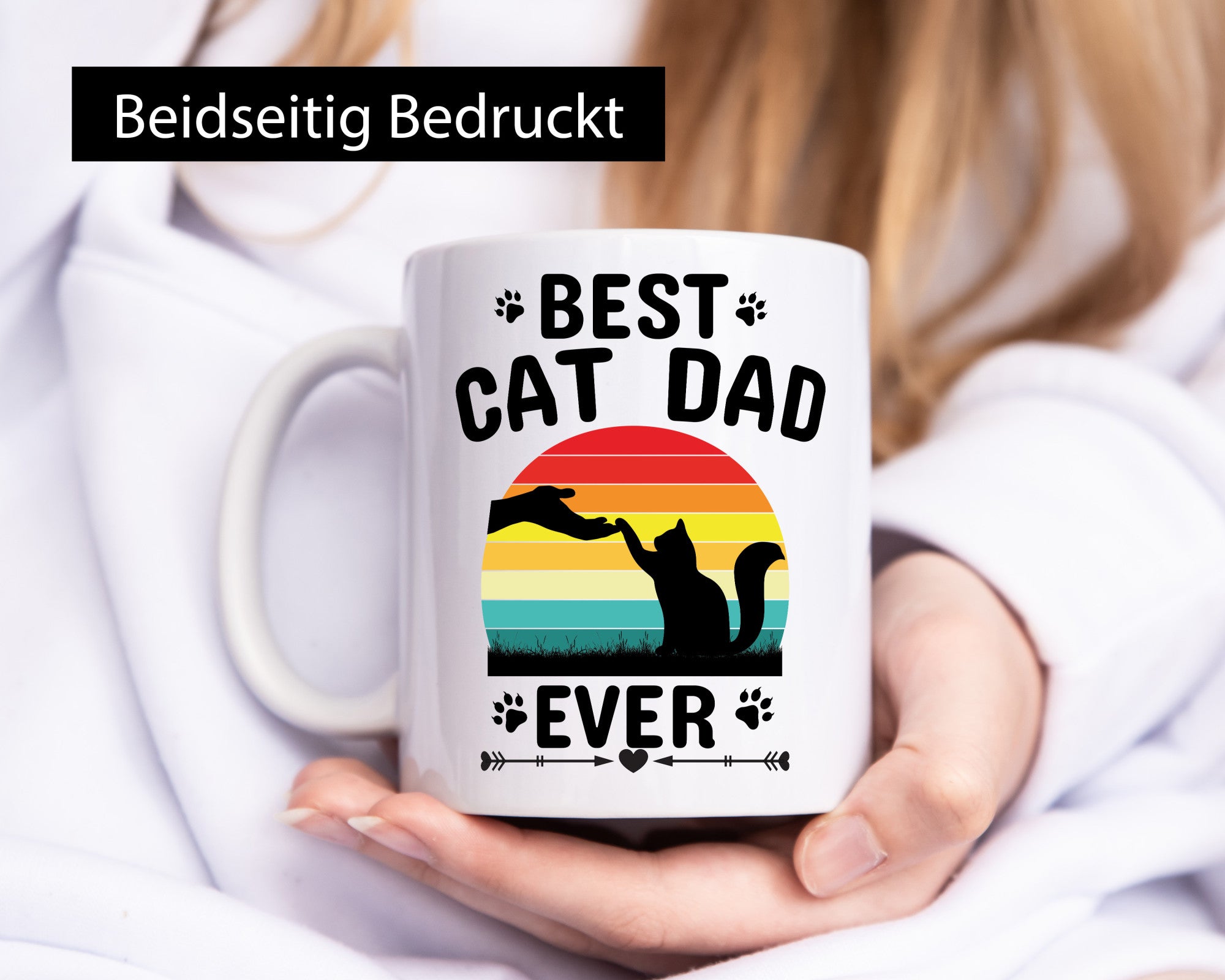 Best Cat Dad Ever lustiger Spruch Geschenk Humor Geschenkidee Tasse