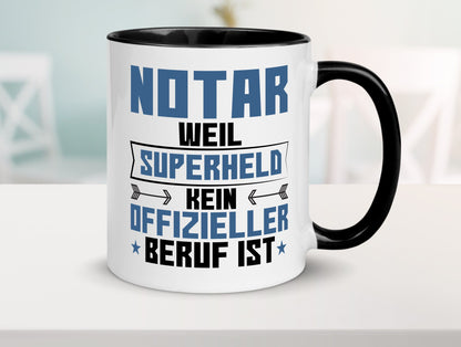 Superheld Notar | Jurist lustiger Spruch Geschenk Humor Geschenkidee Tasse
