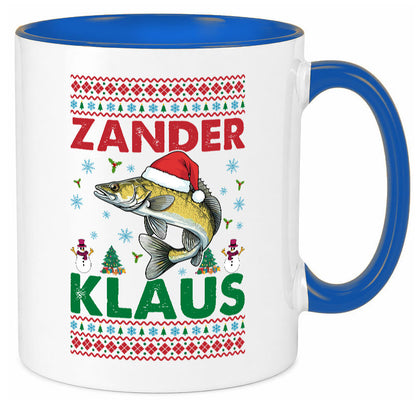 Zander Klaus | Ugly Christmas Angler Angeln v2 Geschenk Humor Geschenkidee Tasse