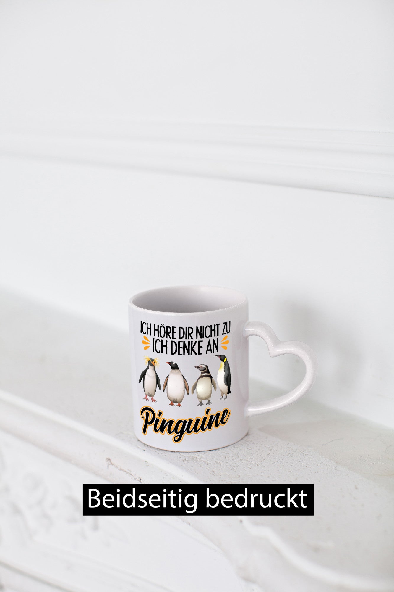 Ich denke an Pinguine Geschenkidee Humor Tasse