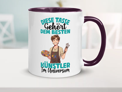 Im Universum: Künstler | Kunst Geschenkidee Humor Tasse