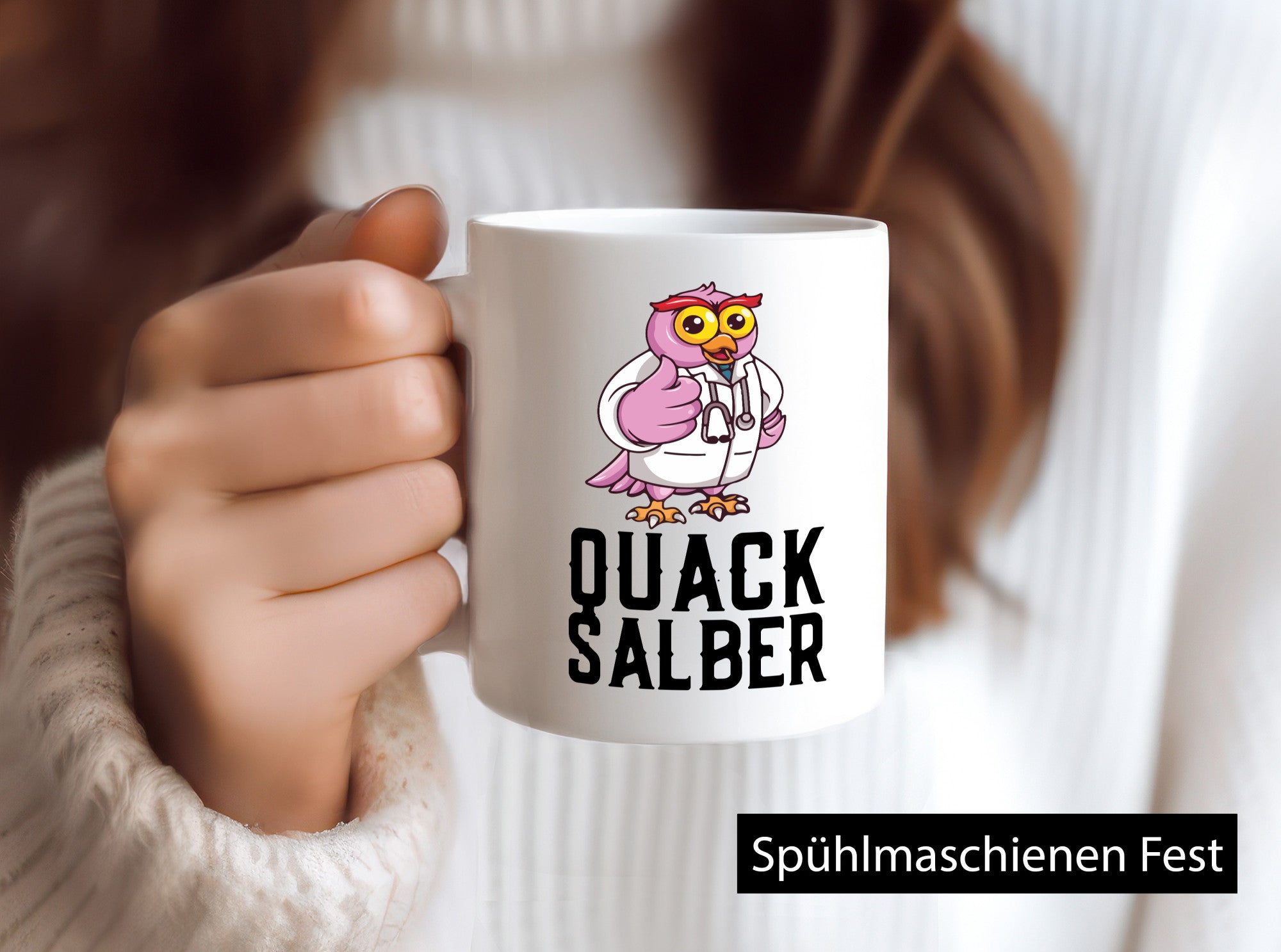 Quacksalber | witzige Ente Comic Arzt Ärztin lustiger Spruch Geschenk Humor