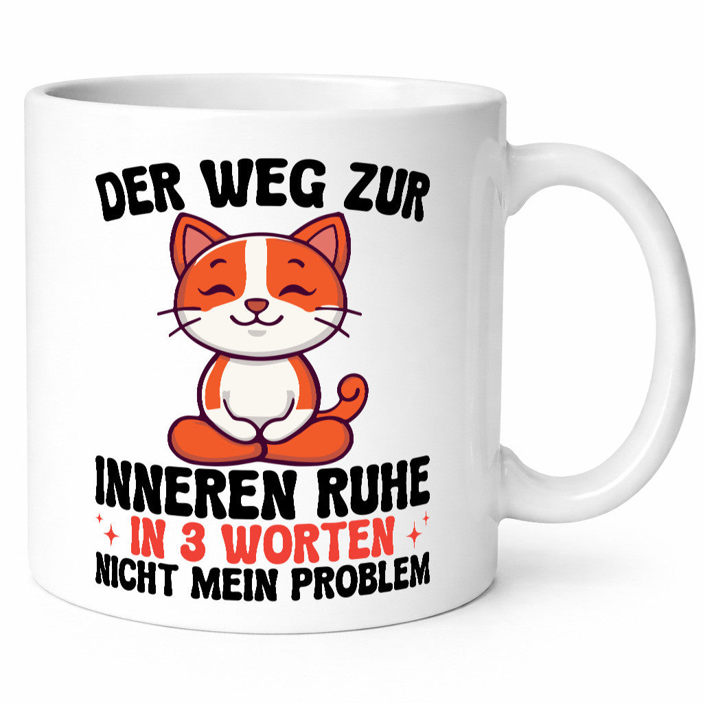 Innere Ruhe | nicht mein Problem Katze chillt Humor Tierliebhaber