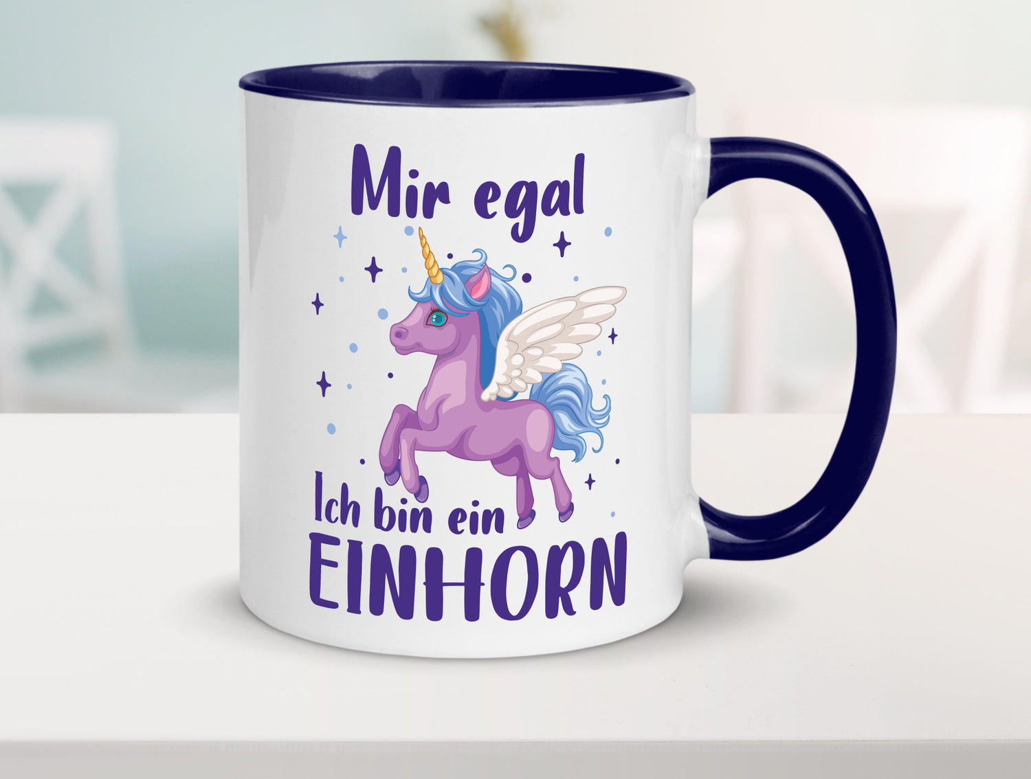 Mir egal, ich bin ein Einhorn | lustig Humor Geschenkidee Geschenk Tasse