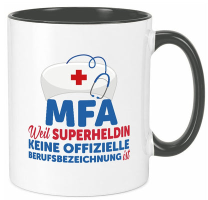 MFA Superheldin | Frauen Beruf Spruch Tasse Humor Geschenk Arbeit Kollegen Büro