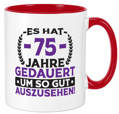 75 Jahre gedauert um so gut auszusehen | 75. Geburtstag Humor Geschenkidee Tasse