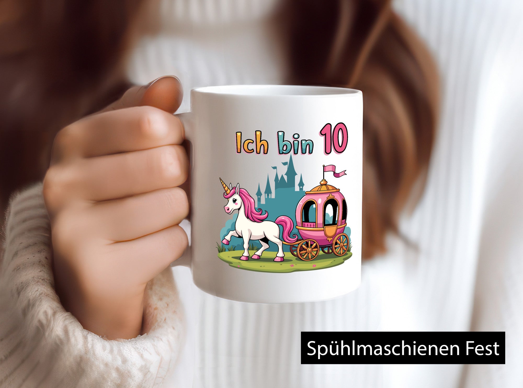10. Geburtstag | Prinzessin in Kutsche Einhorn lustig Geschenkidee Geschenk