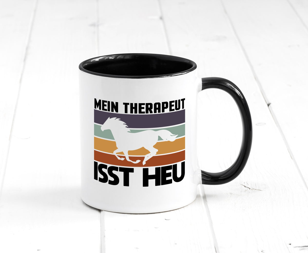 Mein Therapeut isst Heu | Pferd Pferdeliebhaber Humor Geschenkidee Tasse