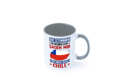Chile | Urlaub Stimmen in meinem Kopf Traumland Geschenkidee Humor Tasse