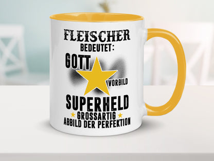 Bedeutung von Fleischer | Schlachterei lustig Humor Geschenkidee Geschenk Tasse