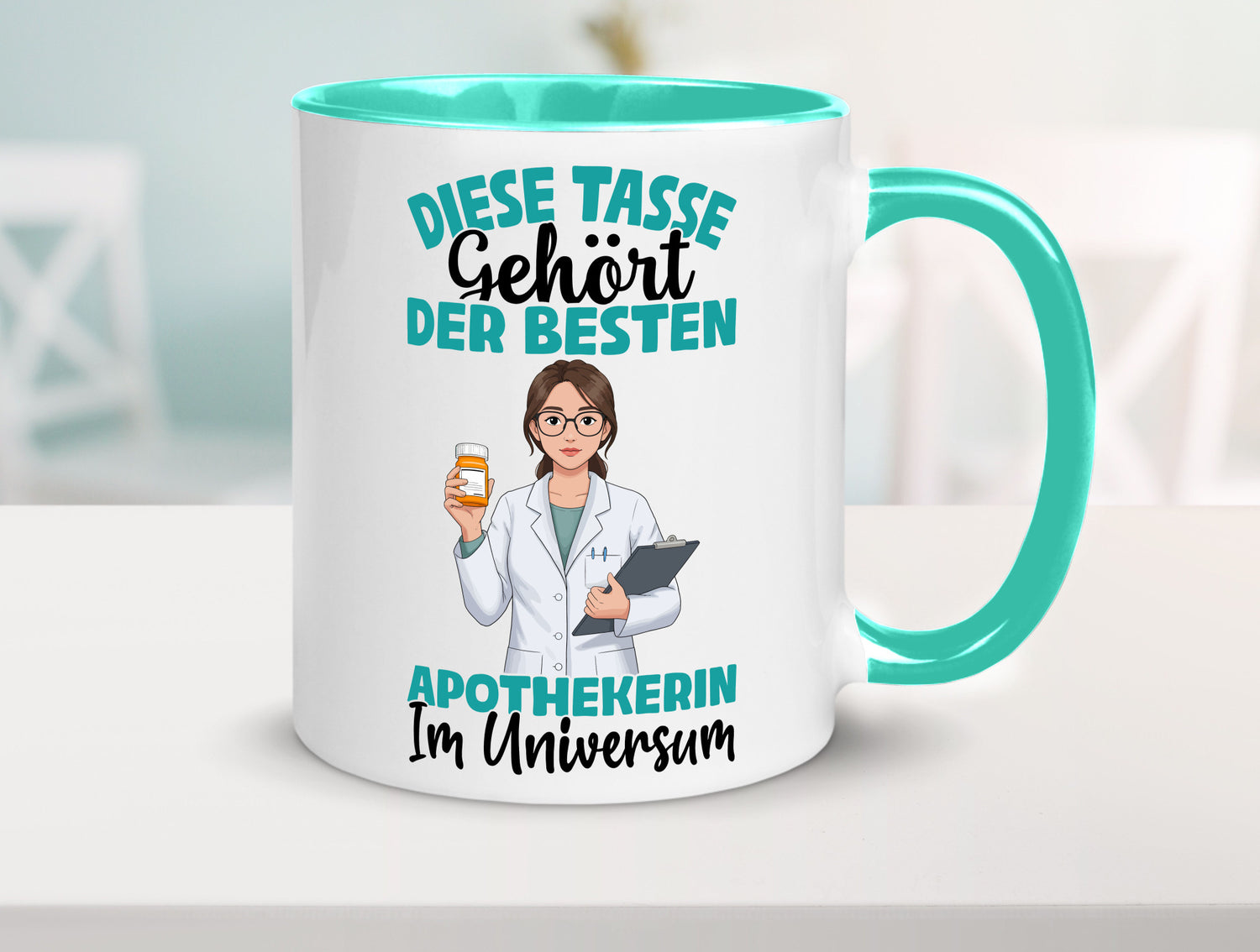 Im Universum: Apothekerin | Apotheke Pharmazie lustiger Spruch Geschenk Humor