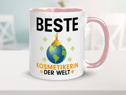 Welt Beste Kosmetikerin | Kosmetik Stylistin Visagistin Geschenkidee Humor Tasse