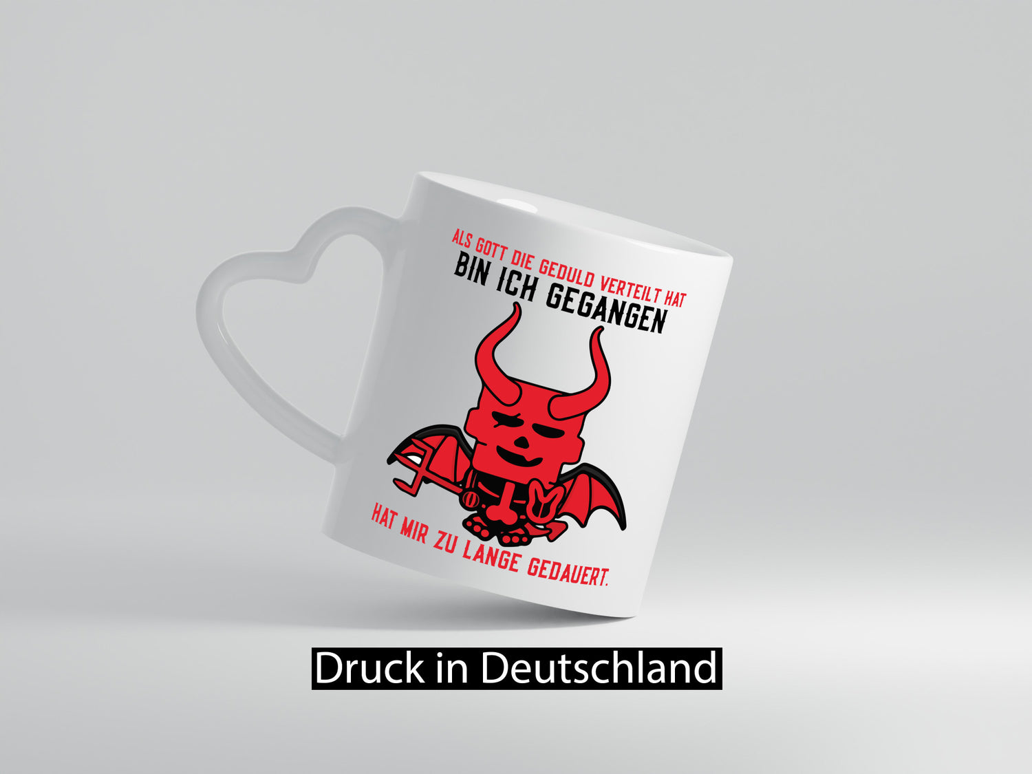 Als Gott die Geduld verteilt hat | Teufel Comic Ungeduldig lustig Humor