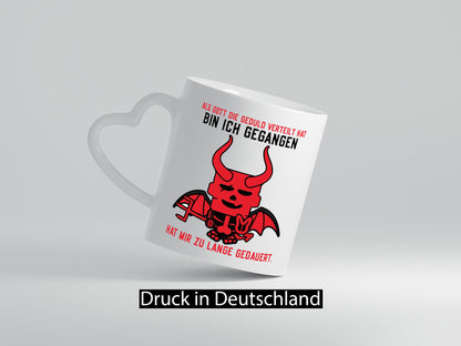 Als Gott die Geduld verteilt hat | Teufel Comic Ungeduldig lustig Humor
