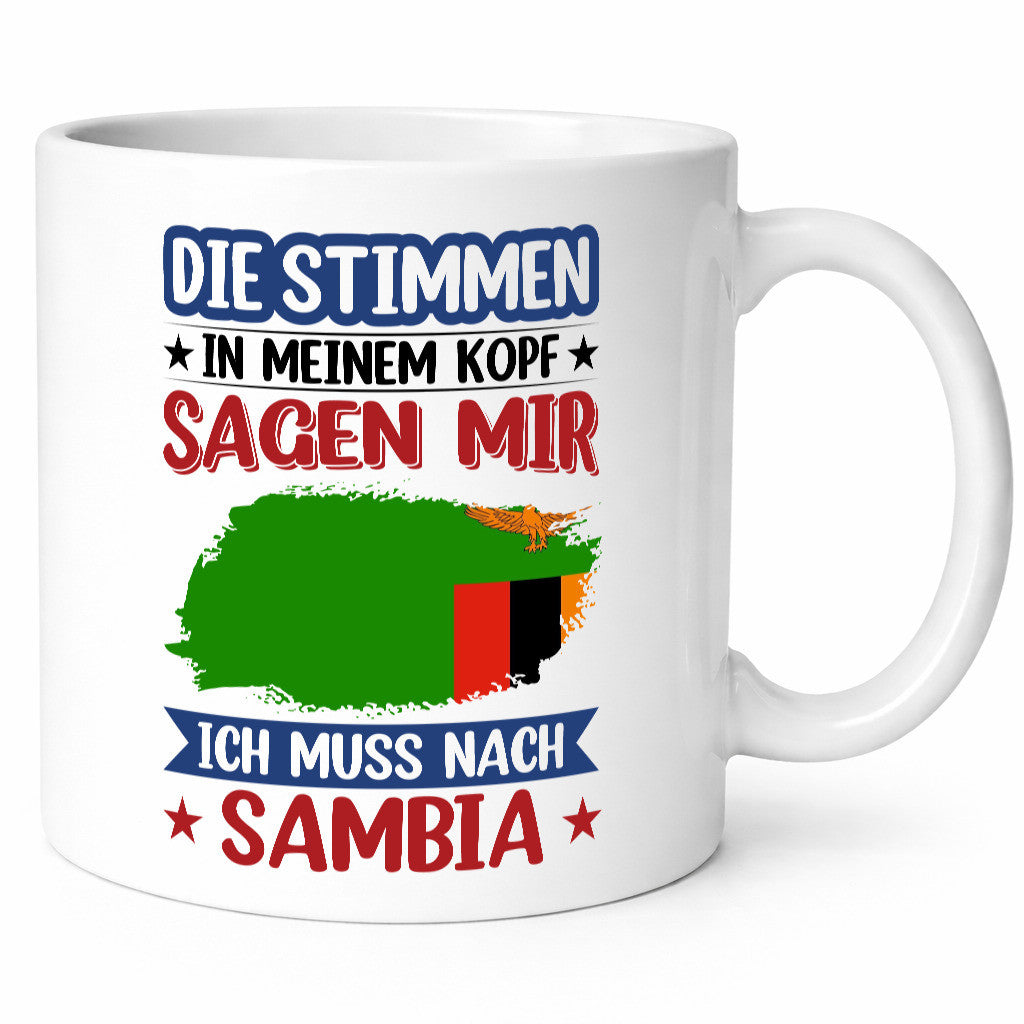 Sambia | Urlaub Stimmen in meinem Kopf Traumland v2 lustiger Spruch Geschenk