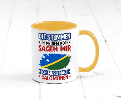 Salomonen | Urlaub Stimmen in meinem Kopf Traumland v2 Humor Geschenkidee Tasse