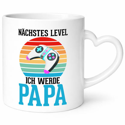 Nächstes Level ich werde Papa | Ankündigung Gamer Geschenkidee Humor Tasse