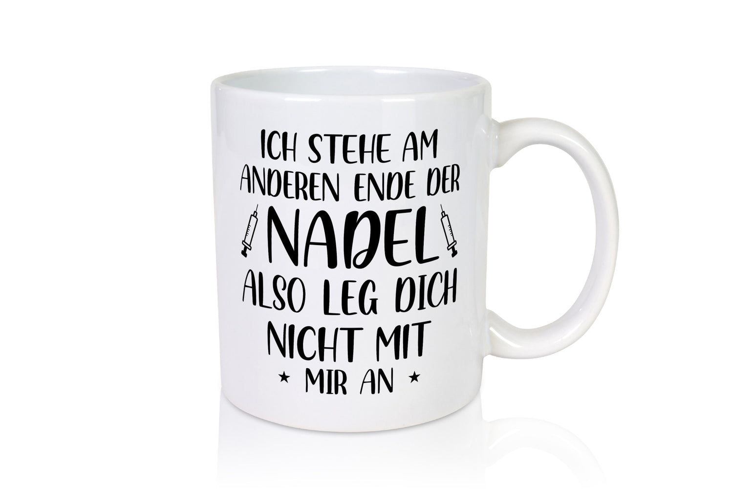 Am anderen Ende der Nadel, nicht anlegen | Spritzen lustiger Spruch Geschenk