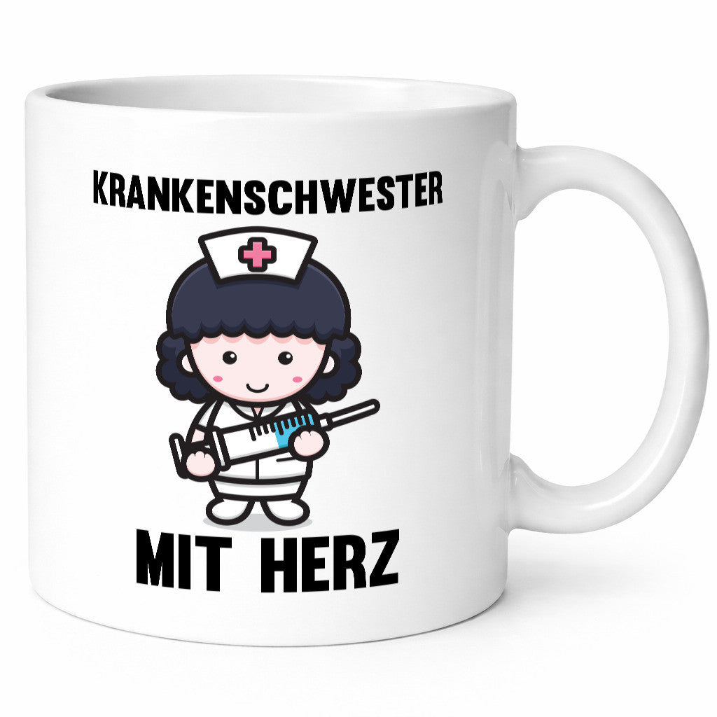 Krankenschwester mit Herz | Nurse Krankenhaus Geschenkidee Humor Tasse