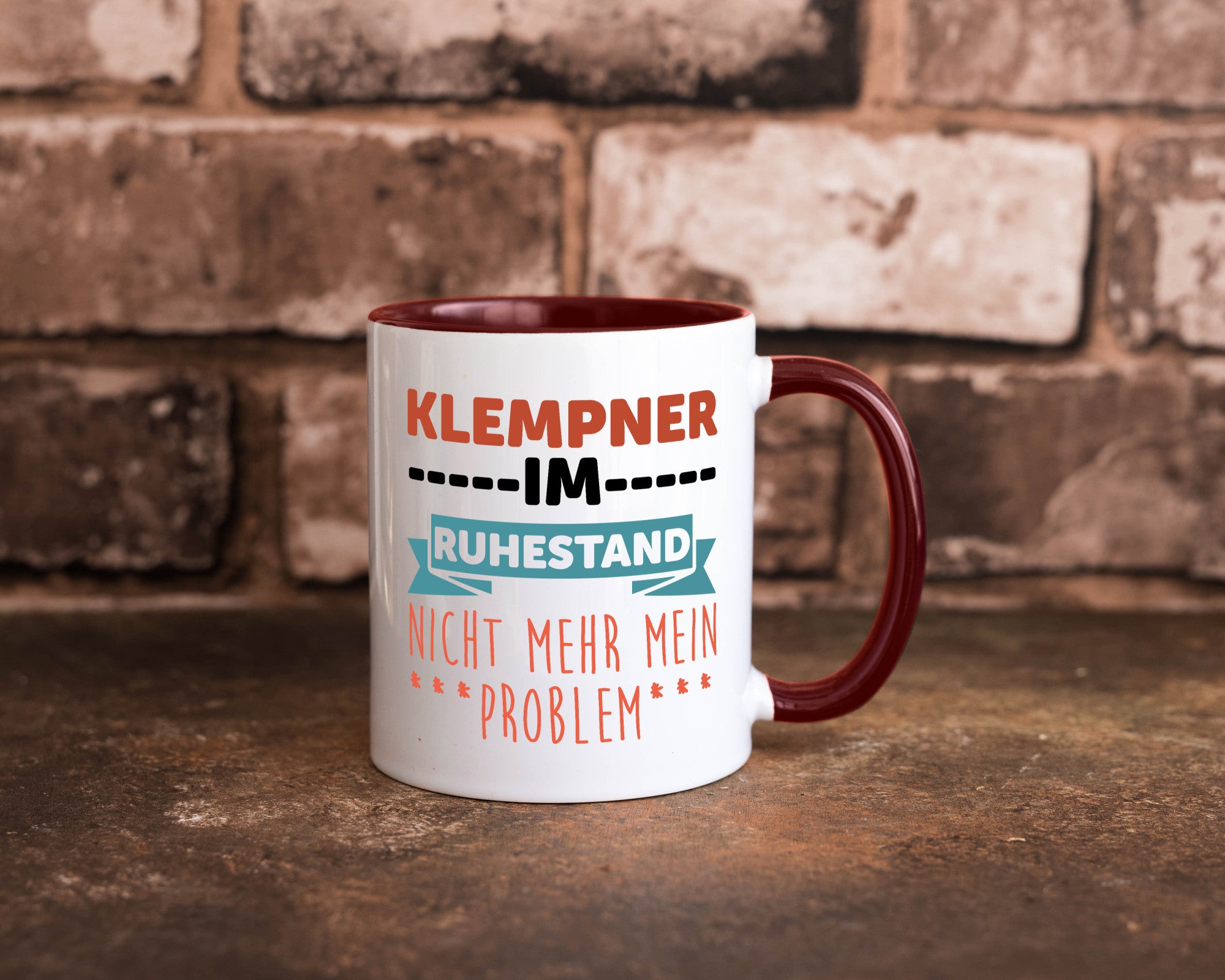 Klempner im ruhestand nicht mehr mein Problem Geschenkidee Jubiläum Humor Tasse