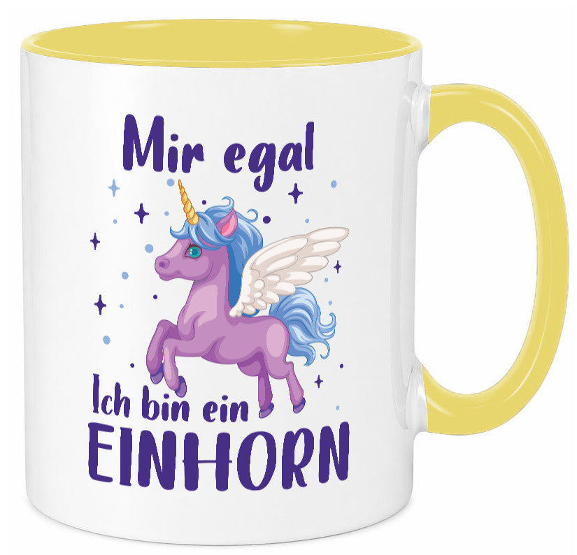 Mir egal, ich bin ein Einhorn | lustig Humor Geschenkidee Geschenk Tasse