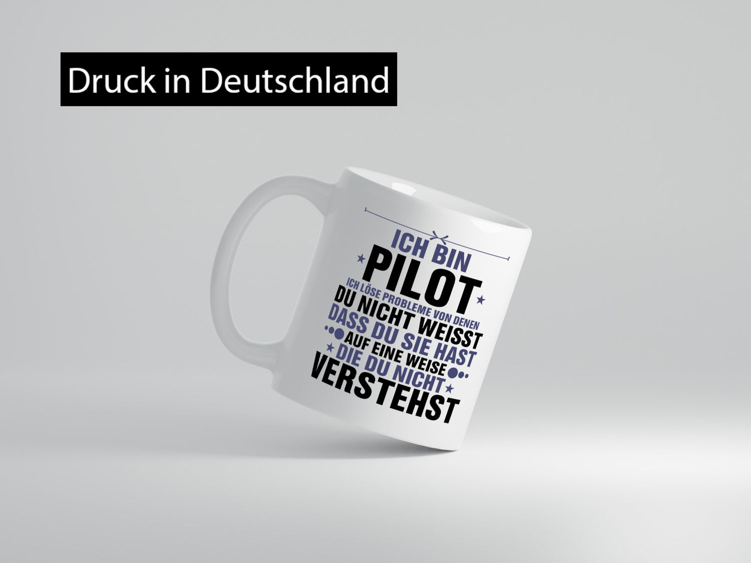 Löse Probleme: Pilot | Flugzeug Piloten v2 Humor Geschenkidee Tasse