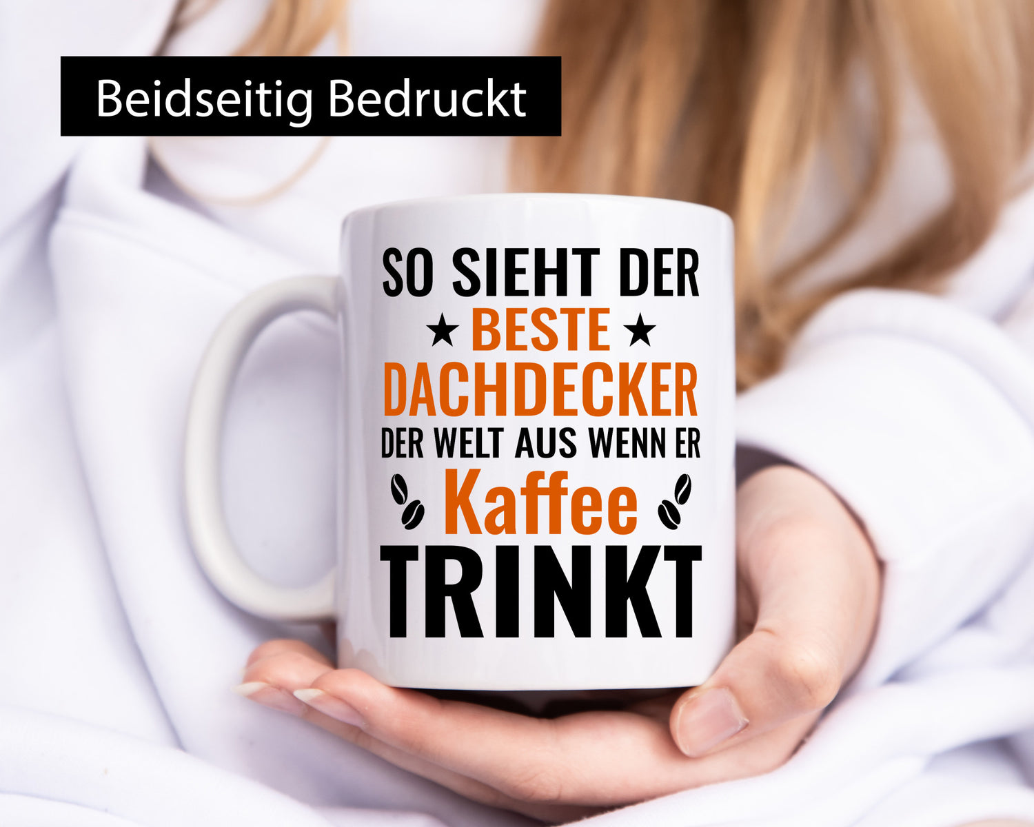 Kaffee trinkt: Dachdecker | Dachbau Hausbau lustig Humor Geschenkidee Geschenk