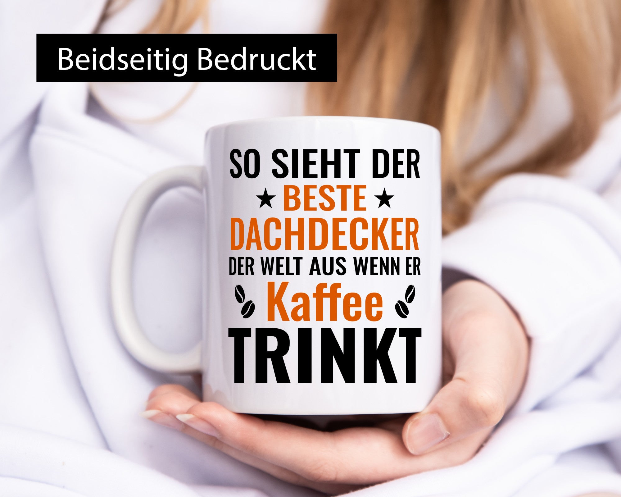 Kaffee trinkt: Dachdecker | Dachbau Hausbau lustig Humor Geschenkidee Geschenk