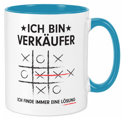 Löse Probleme: Verkäufer | Kollege Verkaufsjob v3 Geschenk Arbeit Kollegen Büro Tasse