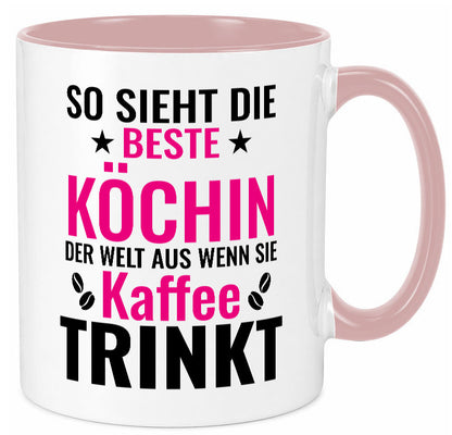 Kaffee trinkt: Köchin | Chefköchin Chefkoch Humor Arbeit Kollegen Büro