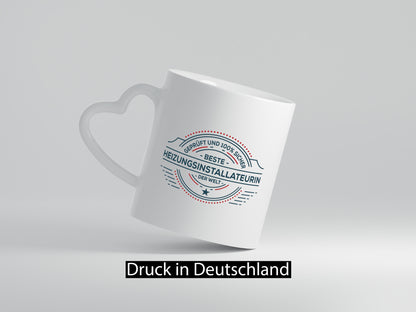 Geprüft und sicher: Heizungsinstallateurin | Heizung Humor Geschenkidee Tasse