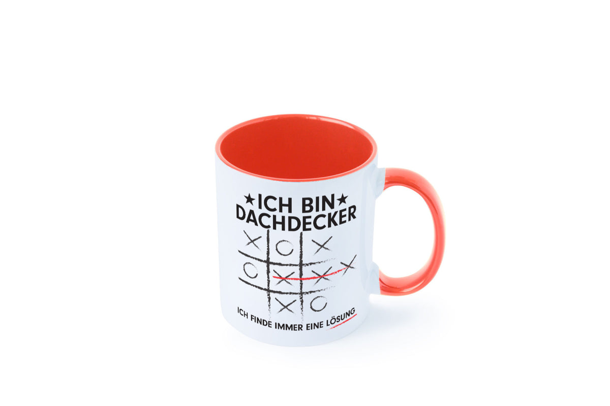 Lösung finden: Dachdecker | Dachbau Hausbau v2 Geschenkidee Humor Tasse