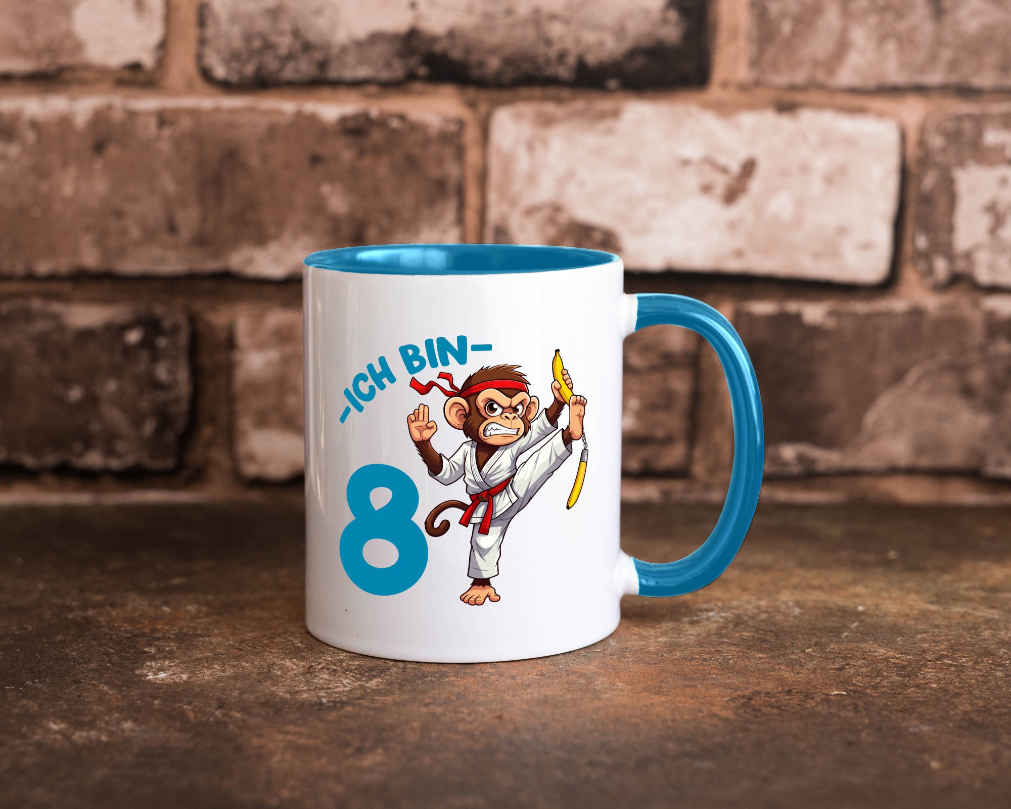 Ich bin 8 | 8. Geburtstag Karate Kampfsport Affe lustiger Spruch Geschenk