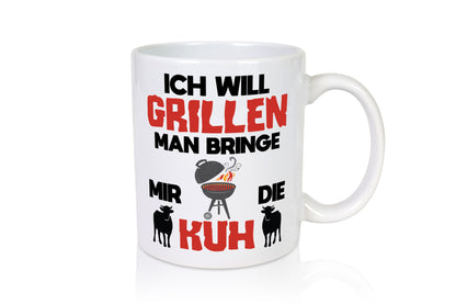 Ich will Grillen | Bring mir die Kuh Grillmeister Sommer Geschenk Humor
