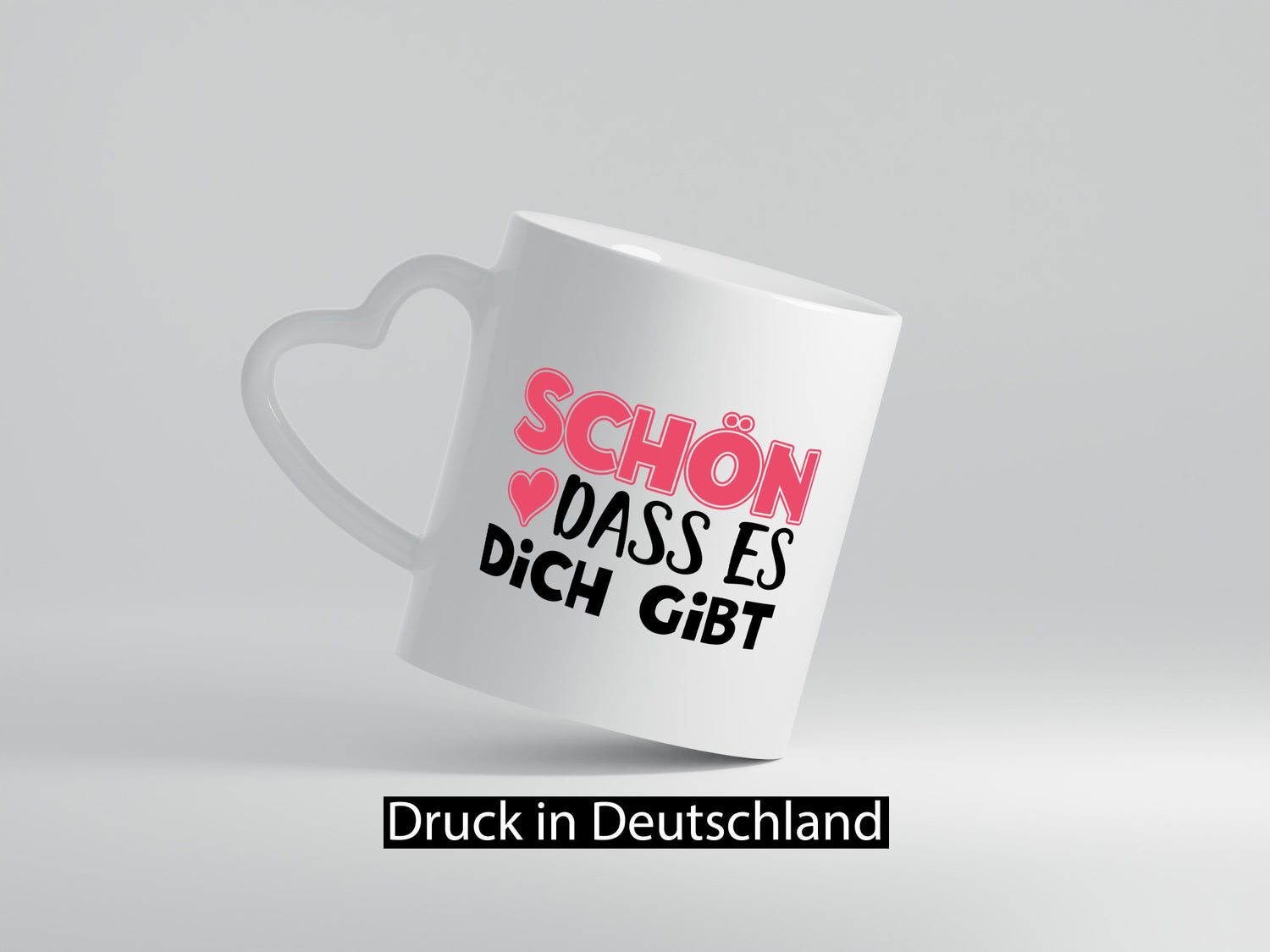 Schön dass es dich gibt | Herz Tasse Freundschaft lustig Humor Geschenkidee