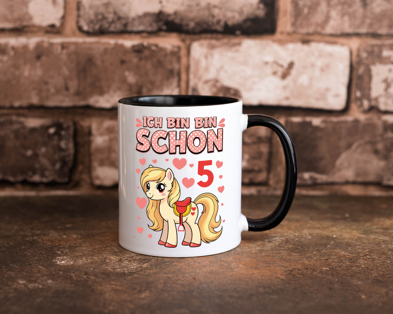 5. Geburtstag | 5 Jahre Mädchen Reiten Pony Humor Geschenkidee Tasse