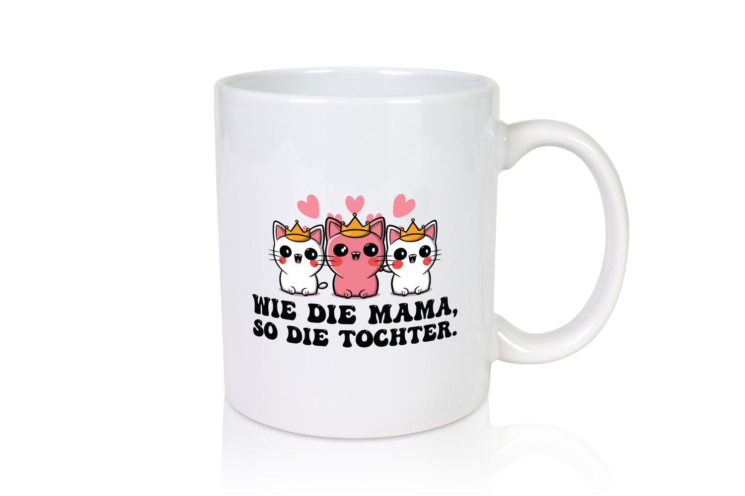 Wie die Mama, so Tochter | Katze Katzenbabies Geschenkidee Familie Humor Tasse