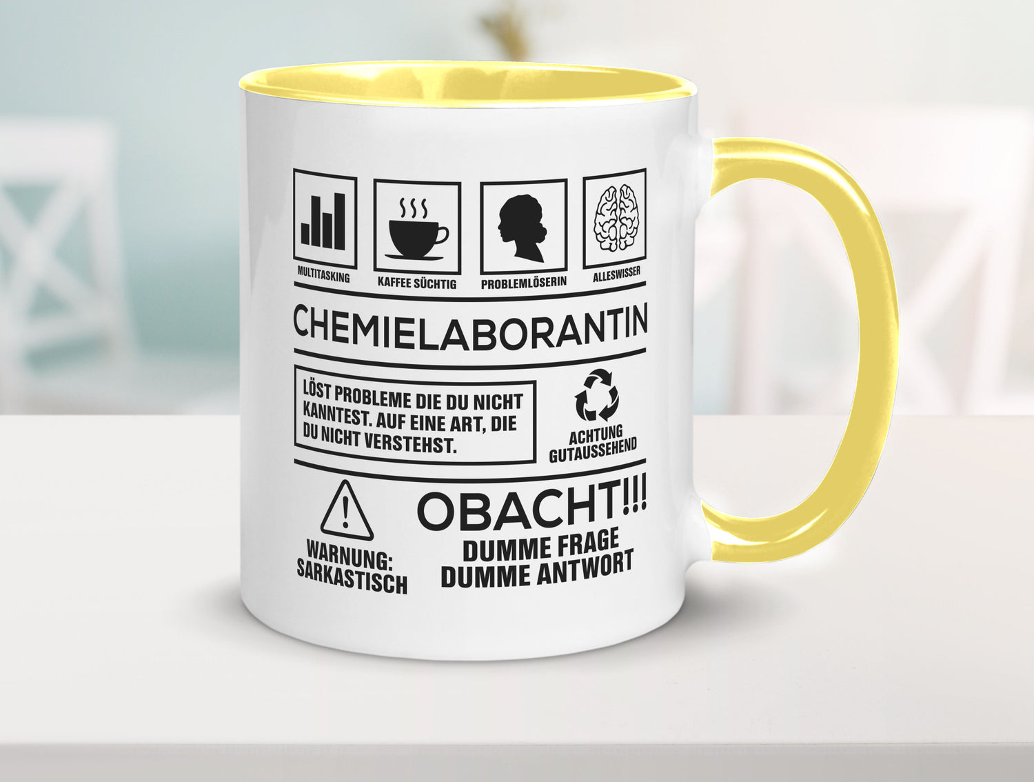 Achtung Probleme Chemielaborantin | Laborantin Chemie Geschenk Humor