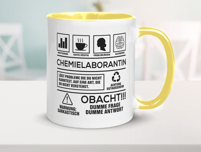 Achtung Probleme Chemielaborantin | Laborantin Chemie Geschenk Humor